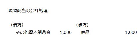 損益が計上されない現物配当の会計処理